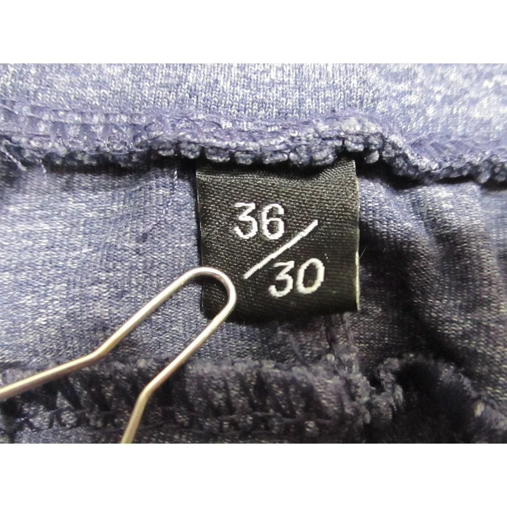 Public Rec Pants Mens 36x30 Blue‎ Knit Joggers Sweatpants Stretch Zip Pockets